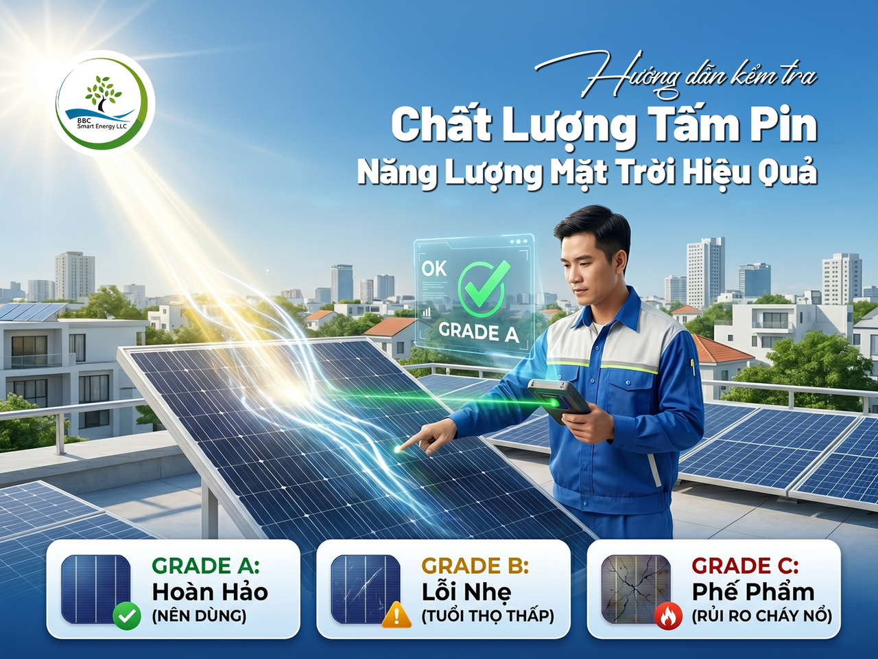 Hướng Dẫn Kiểm Tra Chất Lượng Tấm Pin Năng Lượng Mặt Trời Hiệu Quả