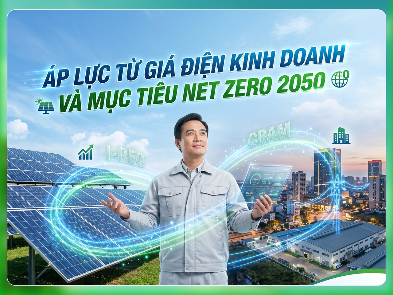 Áp lực từ giá điện kinh doanh và mục tiêu Net Zero 2050