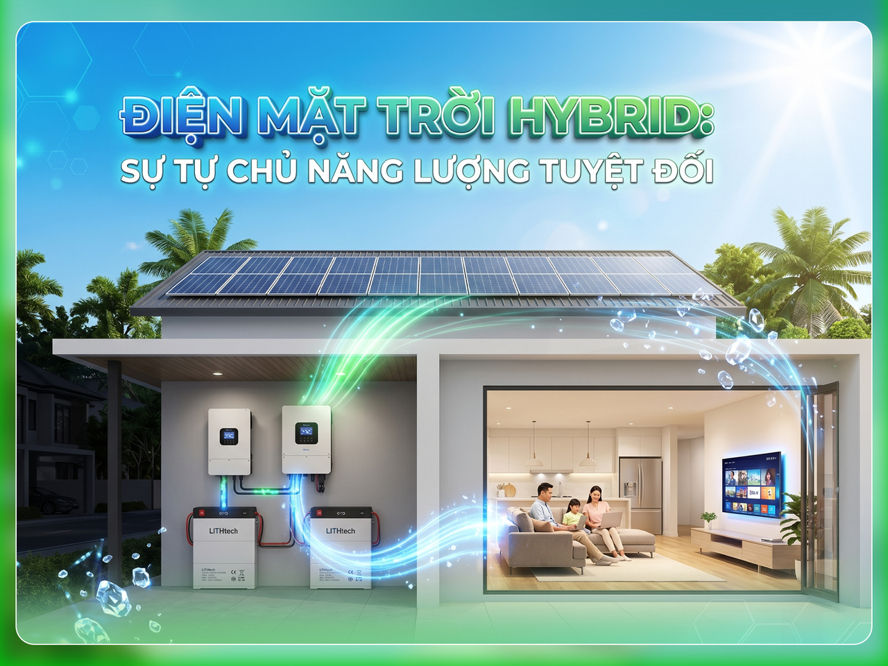 Điện mặt trời Hybrid: Sự tự chủ năng lượng tuyệt đối